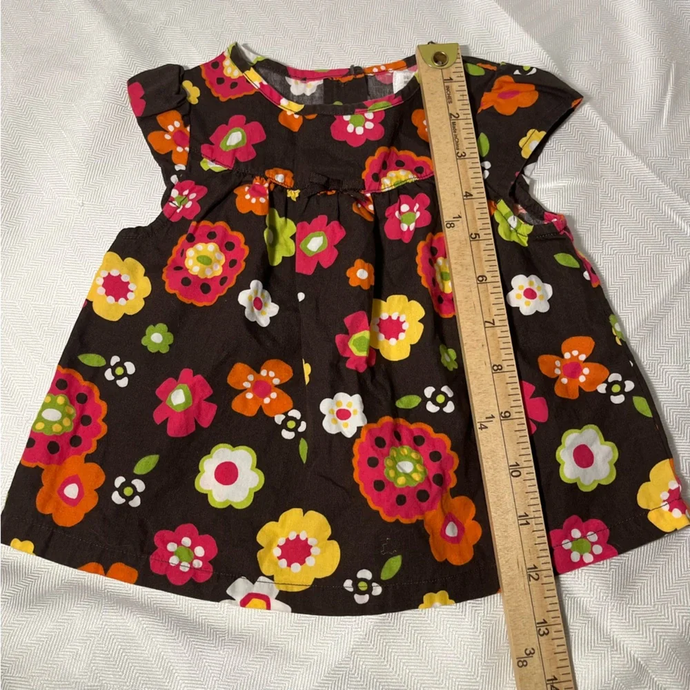Gymboree Brown Summer‎ Dress with Flowers Size 12-18 Months